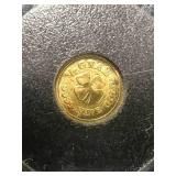 HALF GRAM .999 FINE GOLD MONARCH METALS ROUND IN AIRTITE