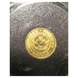 HALF GRAM .999 FINE GOLD MONARCH METALS ROUND IN AIRTITE