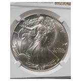 1987 AMERICAN SILVER EAGLE NGC MS69