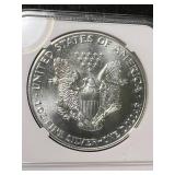 1987 AMERICAN SILVER EAGLE NGC MS69
