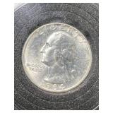 1964 US WASHINGTON QUARTER IN CASE
