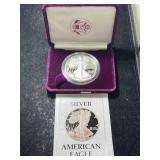 1988 PROOF AMERICAN SILVER EAGLE IN ORIGINAL MINT BOX