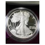 1988 PROOF AMERICAN SILVER EAGLE IN ORIGINAL MINT BOX