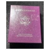 1988 PROOF AMERICAN SILVER EAGLE IN ORIGINAL MINT BOX