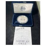 1998 PROOF AMERICAN SILVER EAGLE IN ORIGINAL MINT BOX