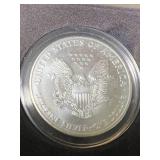 1999 AMERICAN SILVER EAGLE 1 TROY OZ .999 FINE SILVER IN COLOR