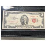1953B US RED SEAL $2 BILL