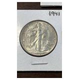 3x 1941D AU silver half dollars in great condition