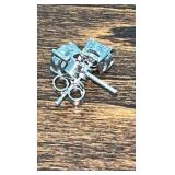 10Kt Gold and diamond earrings