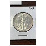 3x 1941D AU silver half dollars in great condition