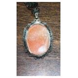 Antique English Cameo Inlaid in fine silver