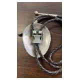 Sterling Hand Made Bolo tie with turquoise and bear claws!