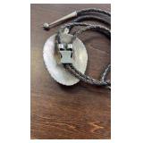 Sterling Hand Made Bolo tie with turquoise and bear claws!
