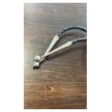 Sterling Hand Made Bolo tie with turquoise and bear claws!