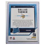 Dallas Turner Orange Rated Rookie Auto 2024 Panini Donruss  #331 - Minnesota Vikings Football Card