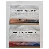 Lot of 2 Commemorative 70th Anniversary Logo Patches from 2021 - Ernie Banks, Eddie Murray