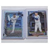 Lot of 2 Yoshinobu Yamamoto Baseball Cards with Rookie and Future Stars Foil