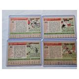Lot of 4 Vintage 1955 Baseball Cards Featuring Jack Parks, Ed McGhee, Tom Hurd, and Johnny Gray