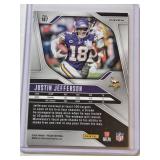 Justin Jefferson 2024 Panini Prizm Orange Lazer #187 - Minnesota Vikings Football Card