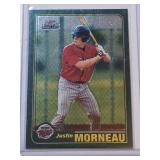 Justin Morneau Rookie 2001 Topps Chrome #T235 - Minnesota Twins Baseball Card