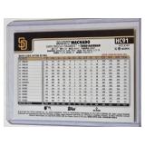 Manny Machado 2025 Topps Chrome Green Refractor #HC91 and Numbered 44/99 - San Diego Padres Baseball Card