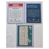 Lot of 3 Shohei Ohtani Baseball Cards Including 2023 Topps Greatest Hits, Blueprint, and Angels Designated Hitter Cards