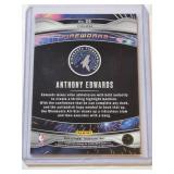 Anthony Edwards 2024-25 Panini Prizm Fireworks Silver Holo #25 - Minnesota Timberwolves Basketball Card