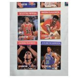 Lot of 12 NBA Hoops Collect A Books Featuring Larry Bird, Scottie Pippen, and Akeem Olajuwon