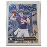J.J. McCarthy Rookie 2024 Panini Donruss Optic My House Insert #6 - Minnesota Vikings Football Card