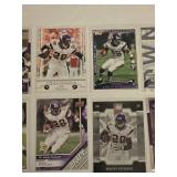 Lot of Adrian Peterson Football Cards Including Topps and Upper Deck, Featuring Vikings and Sooners Uniforms