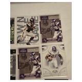 Lot of Adrian Peterson Football Cards Including Topps and Upper Deck, Featuring Vikings and Sooners Uniforms