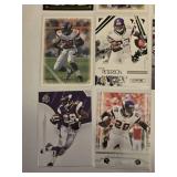Lot of Adrian Peterson Football Cards Including Topps and Upper Deck, Featuring Vikings and Sooners Uniforms