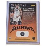 Anthony Edwards 2024-25 Panini Prizm Black Silver Holo Talisman #11 - Minnesota Timberwolves Basketball Card