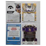 Lot of 12 Minnesota Vikings Football Cards Including Rookies, Numbered, Refractors with Justin Jefferson, Adam Thielen, Randy Moss and More