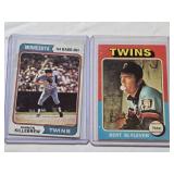 Lot of 2 Baseball Cards Featuring Harmon Killebrew and Bert Blyleven - Minnesota Twins Vintage Baseball Cards