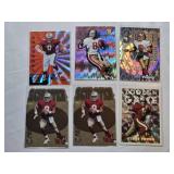 Lot of 6 Steve Young Premium Inserts Football Cards with Limited Edition and Holo Features.