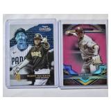 Lot of 2 Manny Machado Baseball Cards Numbered 004/125 and 46/50