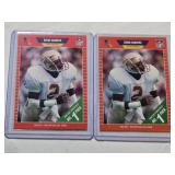 Lot of 2 Deion Sanders Rookie Football Cards Both Pro Set Prospect No. 1 Pick CB Atlanta Falcons