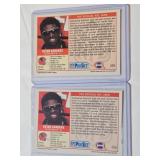 Lot of 2 Deion Sanders Rookie Football Cards Both Pro Set Prospect No. 1 Pick CB Atlanta Falcons