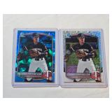 Lot of 2 Santiago Leon Baseball Cards - Minnesota Twins Featuring Shimmer and Sapphire Variants