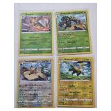Lot of 4 Pokemon Holo Cards Featuring Beedrill, Rillaboom, Stoutland, and Boltund