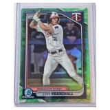 Luke Keaschall Rookie 2022 Bowman Chrome Green Refractor #BCP-212 - Minnesota Twins Baseball Card