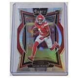 Xavier Worthy Rookie 2024 Panini Select Silver Holo Die Cut #32 - Kansas City Chiefs Football Card