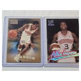 Lot of 2 Allen Iverson Rookie Cards including Fleer Ultra Rookie and Collector