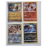 Lot of 4 Pokemon Holo Cards Featuring Klawf, Entei, Escavalier, and Dragalge