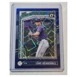 Luke Keaschall Rookie 2024 Panini Donruss Optic Blue Lazer Prizm #152 - Minnesota Baseball Card
