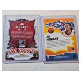 Lot of 2 Ja Morant Basketball Inserts featuring Donruss Unleashed and Crunch Time Series