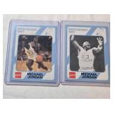 Lot of 2 Michael Jordan Basketball Cards - North Carolina
