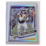 Justin Jefferson 2023 Panini Donruss Optic Silver Holo Prizm #125 - Minnesota Vikings Football Card