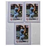 Lot of 3 Joe Ryan Rookie Britain Versoin Baseball Cards - Minnesota Twins